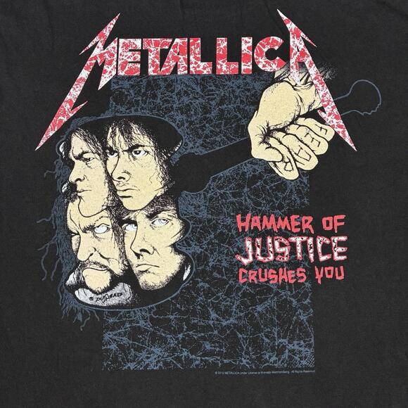 Metallica And Justice For All T Shirt Men’s Small Black Graphic Band Tee 2015 - Picture 8 of 8